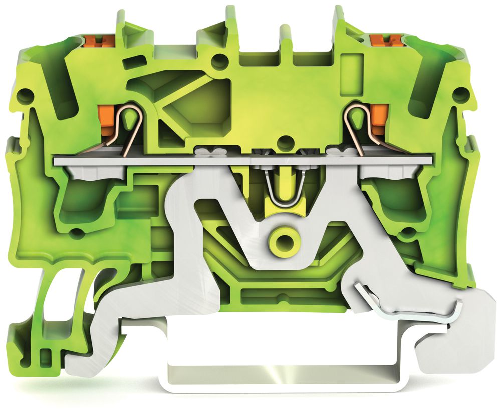 Borne de protection WAGO TOPJOB-S 2.5mm² 2L vert/jaune série 2202