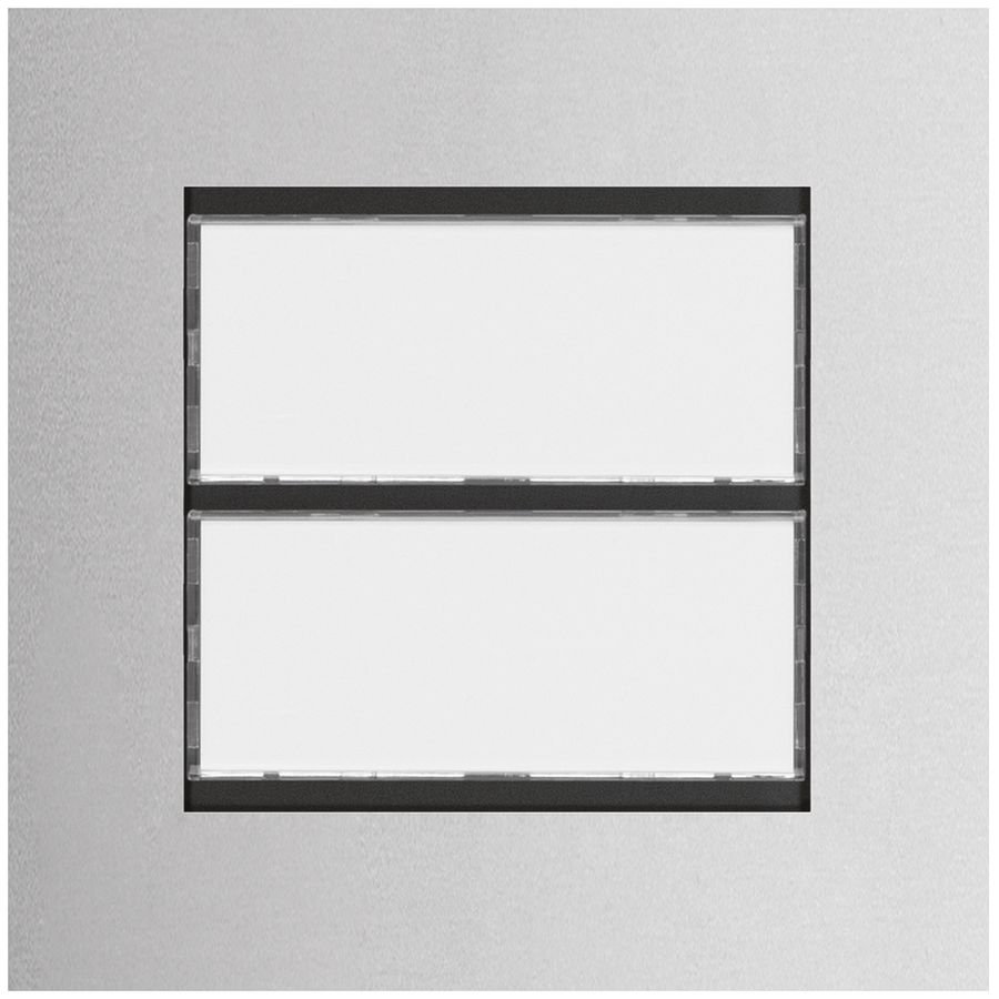 Ruftaster Modul Hager elcom.modesta 2-Draht mit LED-Schild für 2 Whg. Edelstahl