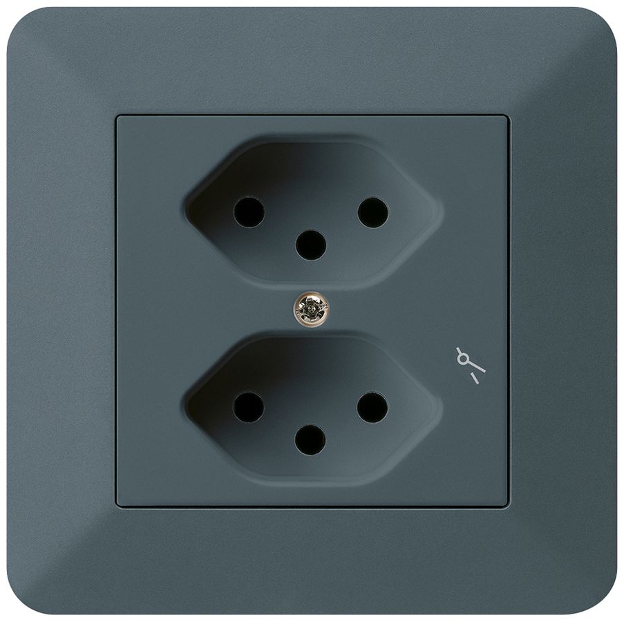 UP-Steckdose kallysto.trend 2×T13/1 anthrazit