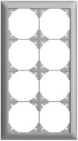 Abdeckrahmen EDIZIOdue 4×2 silver