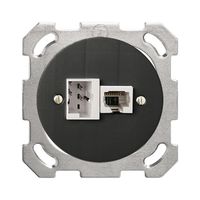 UP-Anschlussdose 1×TT,1×RJ45/u 4P schwarz ITplus Standard 58mm ITM