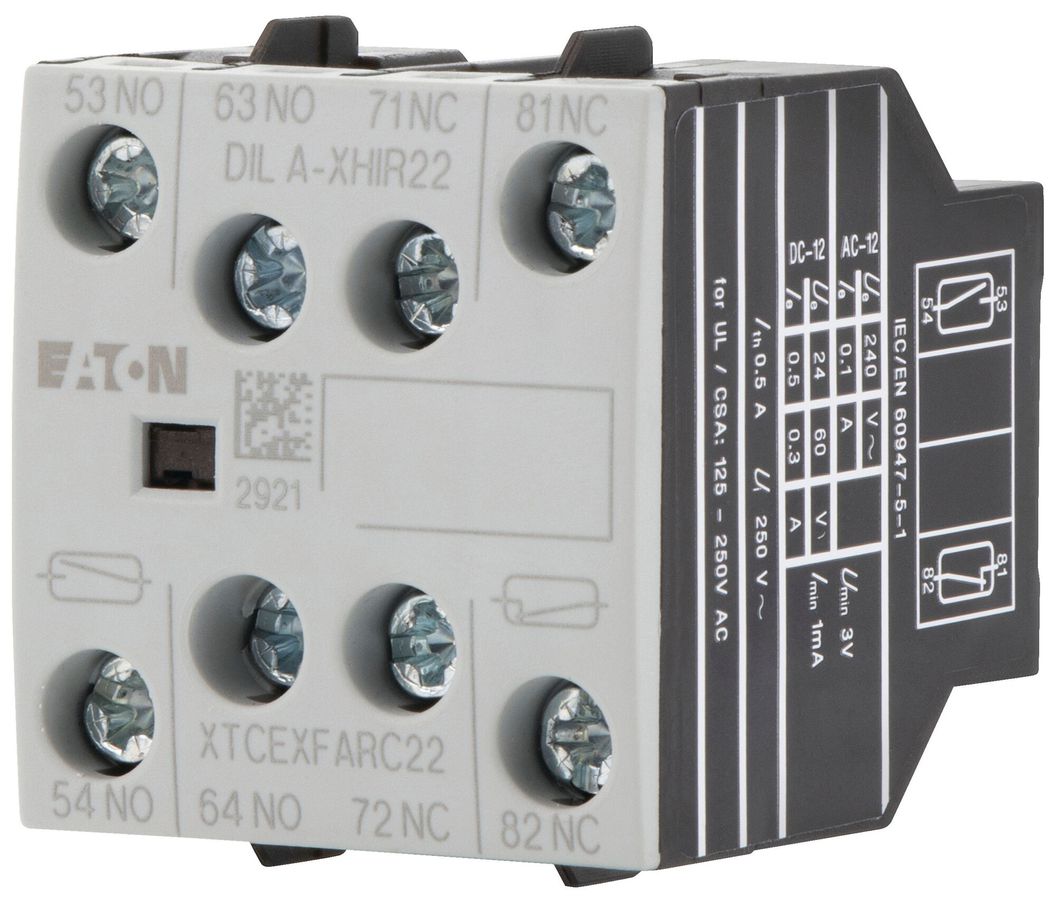Contatto ausiliare Eaton DILA-XHIR22 2NO 2NC 4A raccordo a vite