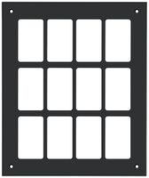 Montageplatte Hager FLF 3/5 3×4 Aluminium eloxiert schwarz