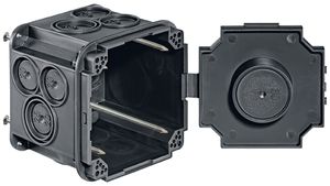 Einlasskasten HSB Vario 78×78×66mm 1×1 mit Nägel grau