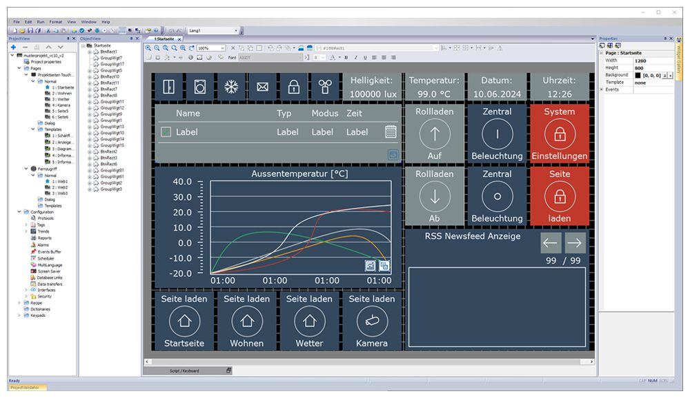 Logiciel KNX MDT VCS-PRO.04 visualisation multilingue