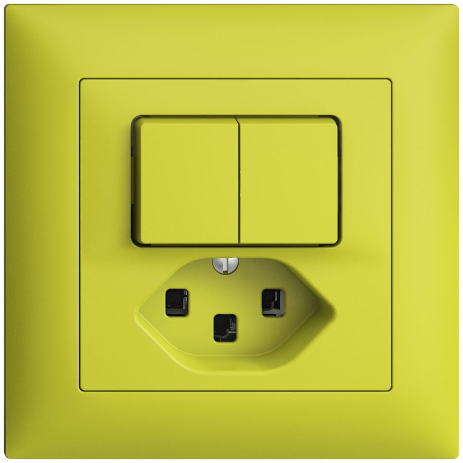 Combinazione INC 1/3+3/1L+T23 lemon 16A EDIZIOdue