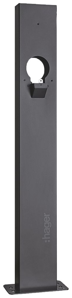 Poteau de montage Hager witty rectangulaire double face 1280×280×140mm acier no