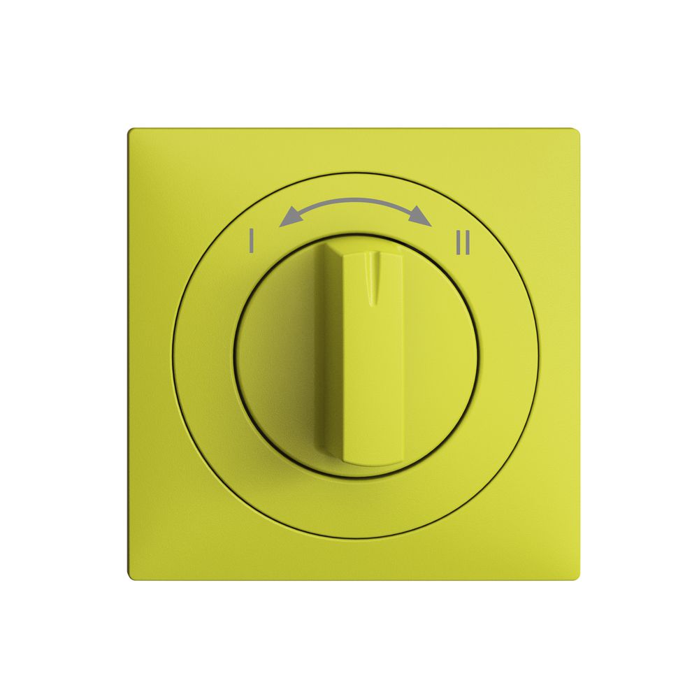 Frontset EDIZIOdue I<->II lemon 60×60mm für Schwenktaster