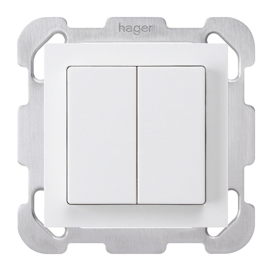 UP-Schalter kallysto 3/1P+AR/1 weiss mit Befestigungsplatte