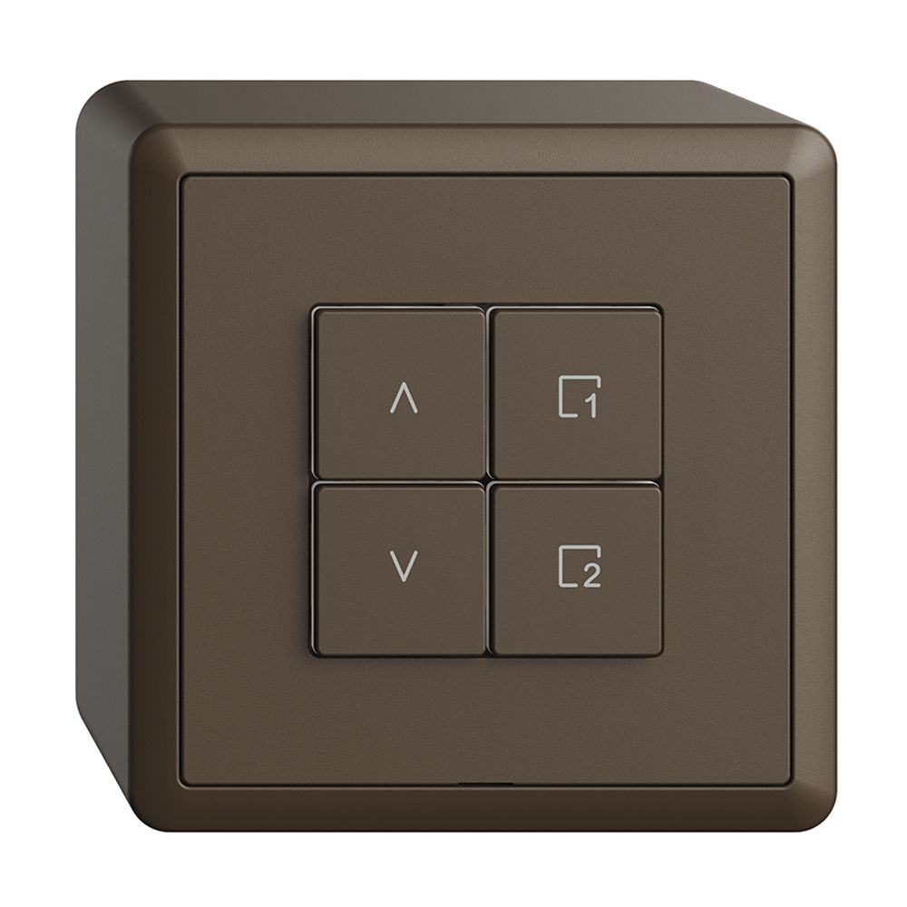 Interruttore tapparelle AP 1K/4T scena Edue Wiser coffee