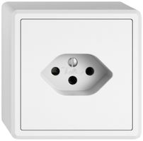 AP-Steckdose EDIZIO.liv SNAPFIX® 1×T13 ws