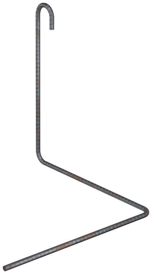 Rohrhalter AGRO Eisen roh mit Haken