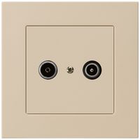 UP-Antennendose kallysto.pro R/TV 19dB Durchgangsdose beige