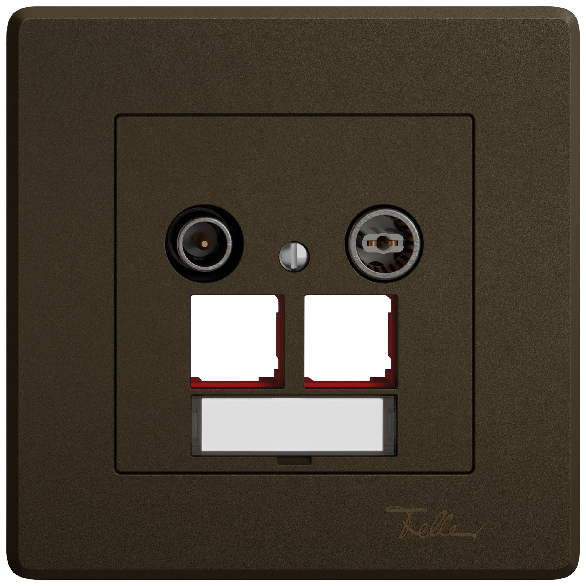 Prise multimédia ENC TV-R EDIZIO.liv SNAPFIX® EASYNET p.2×RJ45 S-One 11dB br