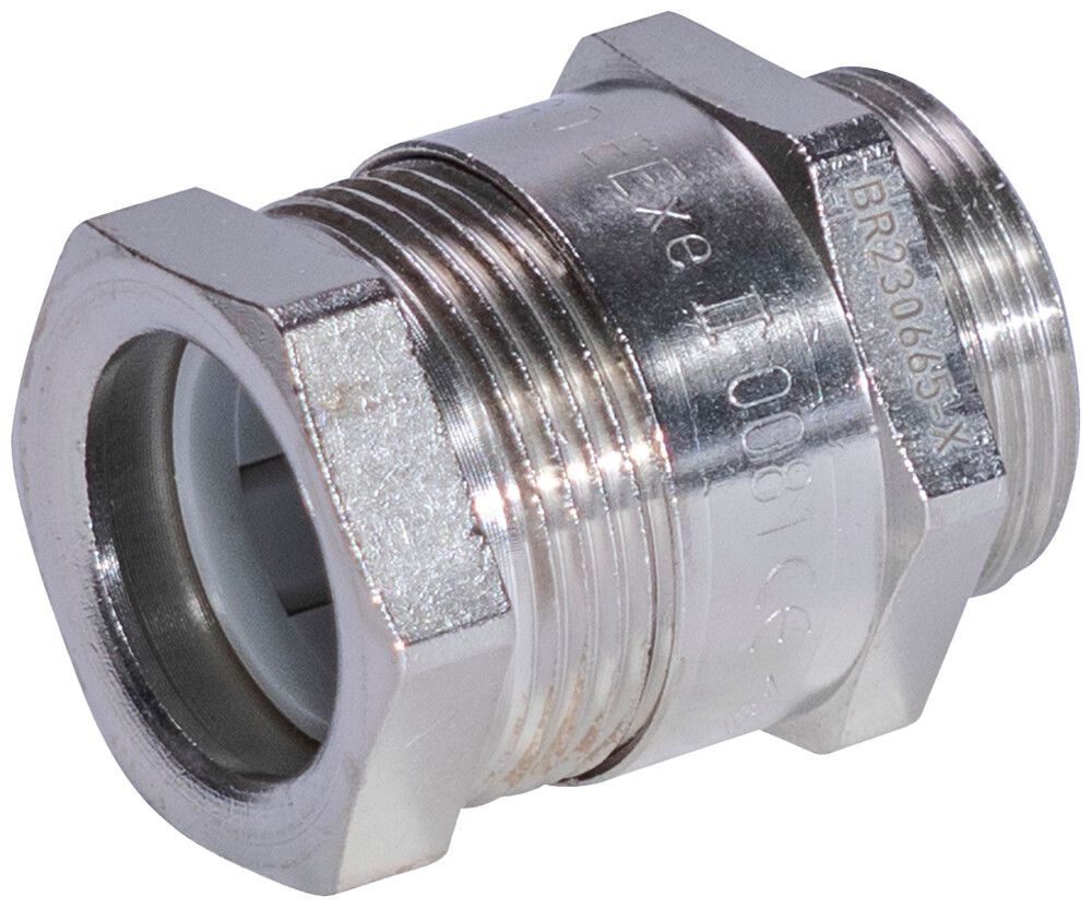 Pressacavo Plica KV ECEA EEXe, M25 per cavo Ø10…18mm 8mm ottone nichelato IP66