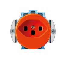 Einsatz zu Steckdose basico Typ 23 orange Schraubklemmen