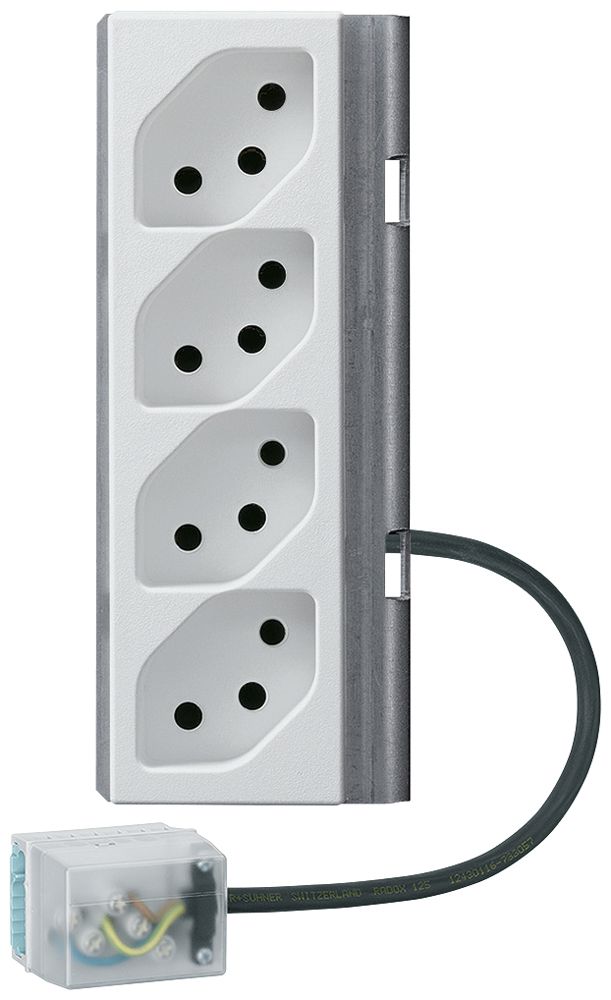 Prise INC FLF 4×type 13 blanc pour BK-broadway pour câble plat Ecobus