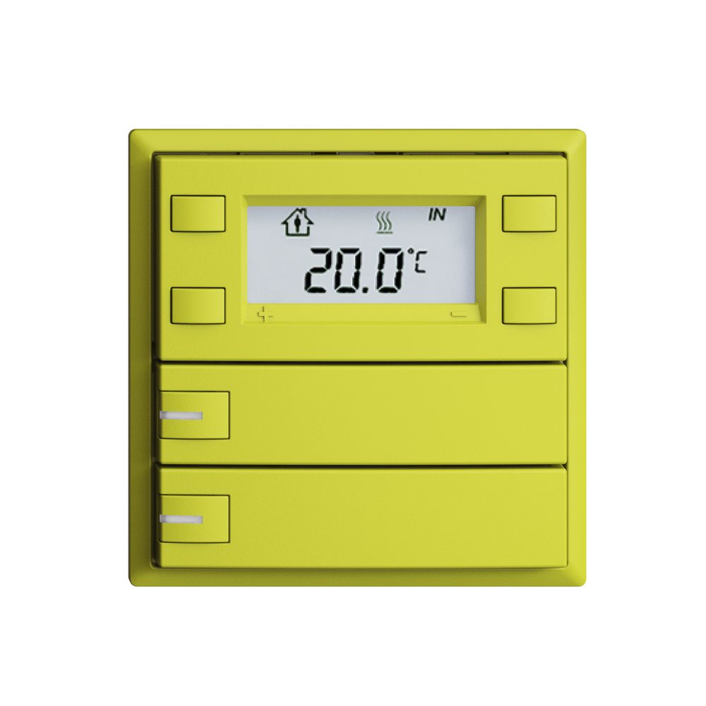 Poussoir RTH ENC KNX 2× EDIZIOdue F lemon, avec LED RGB