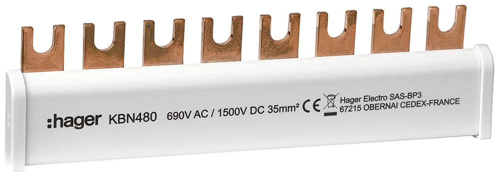 Staffe di messa a terra Hager 4P 35mm² per SPA180