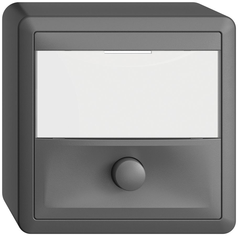 AP-Taster mit Namensschild EDIZIOdue dunkelgrau