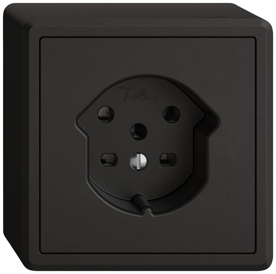 AP-Steckdose EDIZIO.liv SNAPFIX® 1×T15 sz