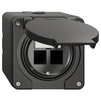 Kit di montaggio NAP Feller Keystone, per uscita diritta, doppio, ne