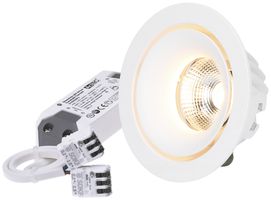 EB-LED-Spot maxLUCE MOON 8W 230V 650lm 3000K Loch-Ø80mm weiss 36° IP44