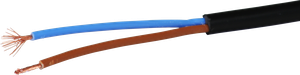 Câble Td 2×1.5mm² LN noir Eca