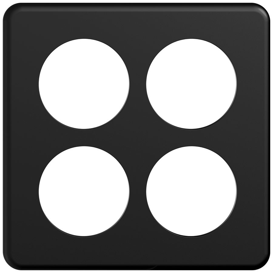 UP-Abdeckplatte STANDARDdue SNAPFIX® 2×2 4×Ø50 150×150mm sz