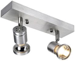 Decken-/Wandleuchte SLV ASTO, 2×GU10 75W IP20 Aluminium gebürstet