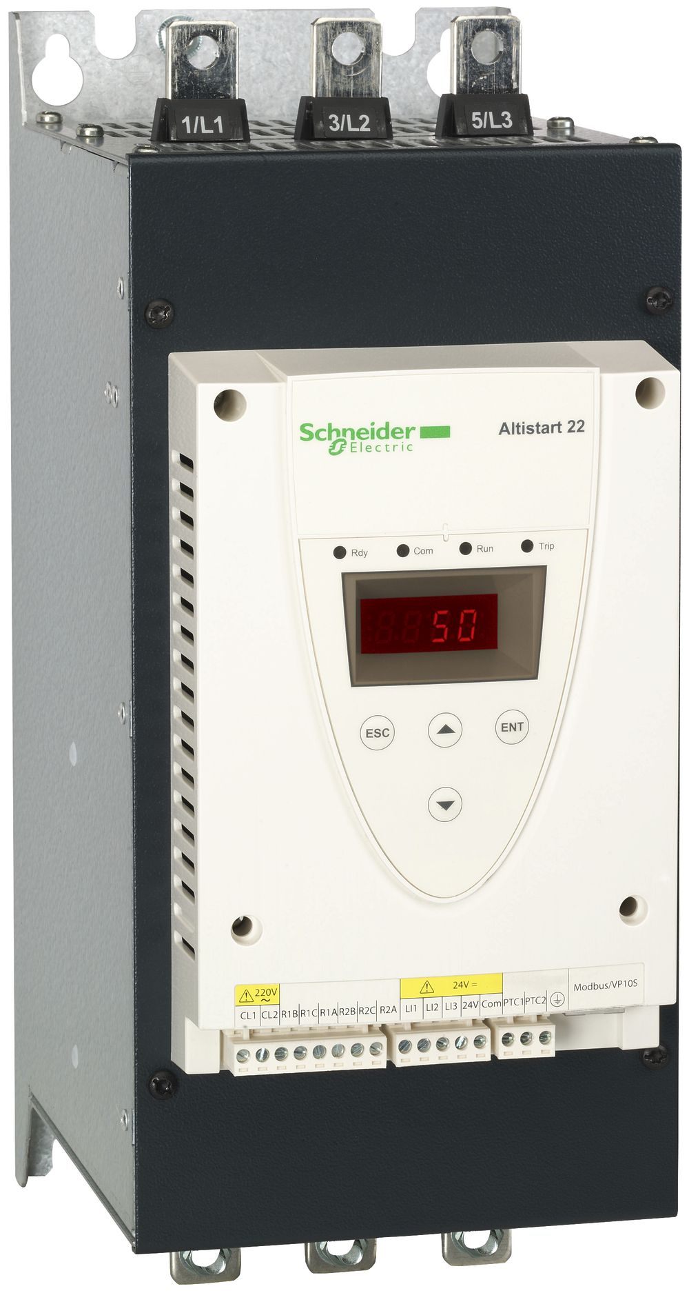 Softstarter Schneider Electric 230…440V, 110A, 55kW, ATS22C11Q