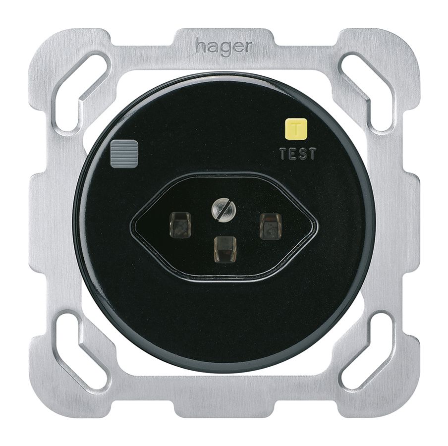 UP-Steckdose basico B T23 FI 30mA schwarz