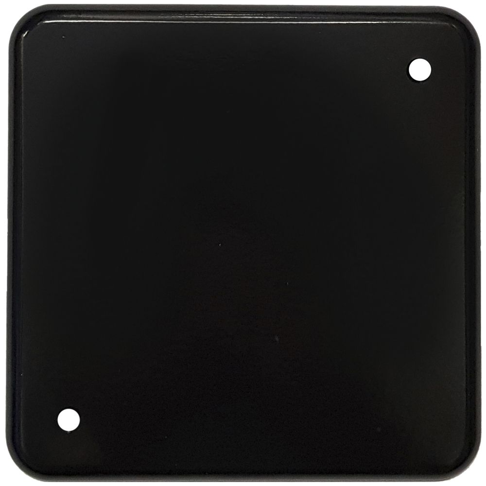Plaque de rec. grd.II, avec 2 trous d'angle,106×106mm noir