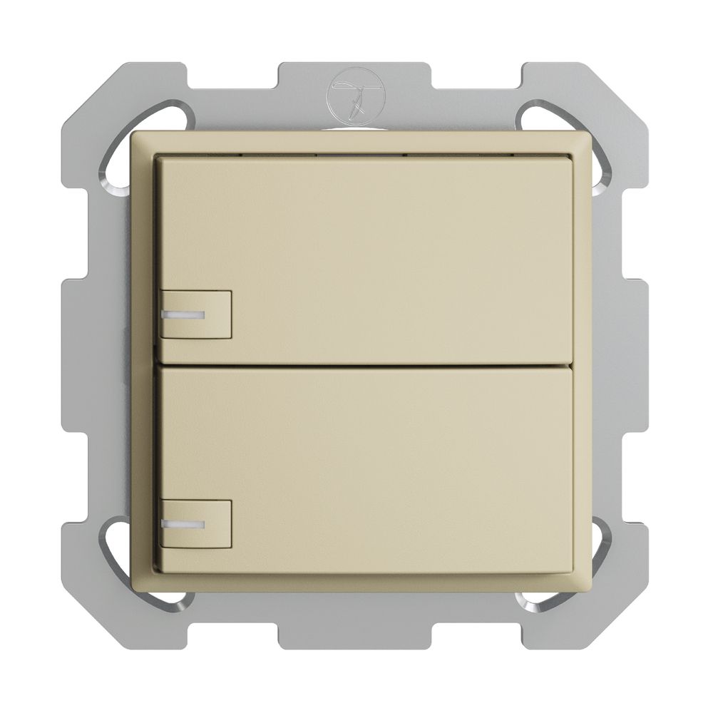 UP-KNX-Taster RGB EDUE, 250mW, m.RGB-LED, 2×Taste, 1×Tastenb., van