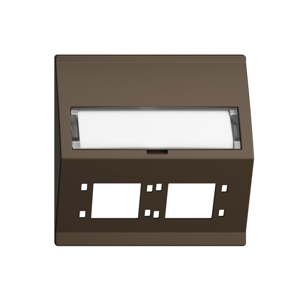 EB-Montageset EDIZIOdue F Schrägauslass 2×R&M Kat.6A/LC spezial, coffee