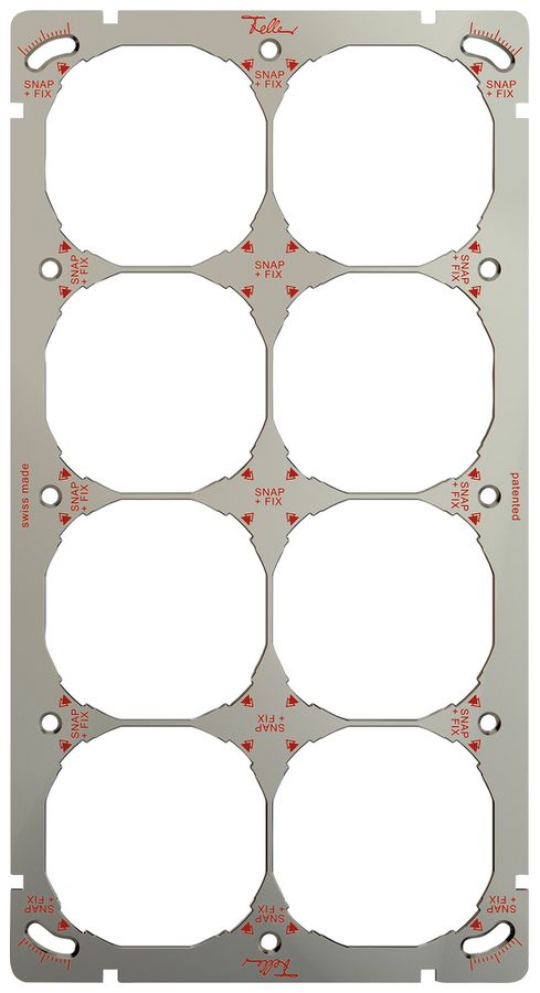 Plaque de fixation avec système de fixation SNAPFIX® 4×2 ou 2×4 257×137mm