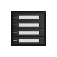 KNX-Taster RGB EDIZIO.liv SNAPFIX® Temperaturfüh.RGB-LED Pap.4×T 1-Tbed.sz