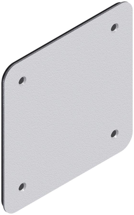 Couvercle étanche Quox 130×130mm aluminium blanc laqué IP54
