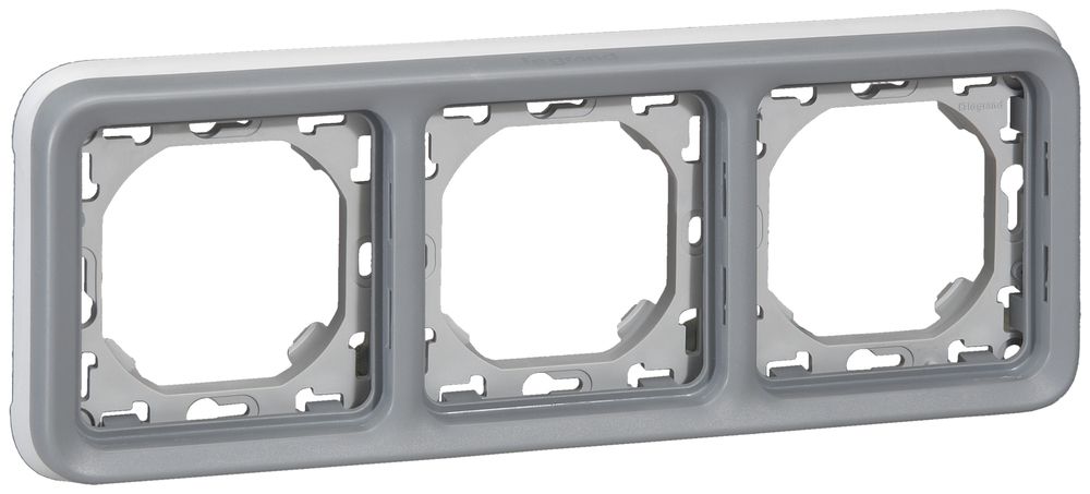 UP-Montageplatte PLEXO 1×3 grau