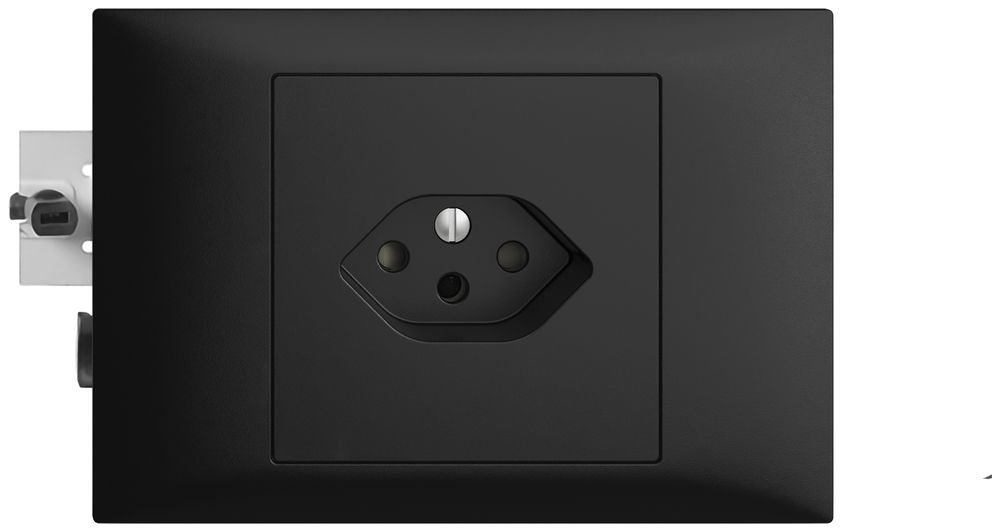 EB-Steckdose EDIZIOdue T13 schwarz 45…69mm