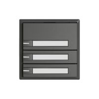 Pulsante universale EDIZIO.liv UNI SNAPFIX® c.LED RGB 3× com.1T targ.grs