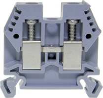 Borne de passage joignable Woertz Ex 4…10mm² 57A 1000V vis 2×1 rail DIN 35mm gr