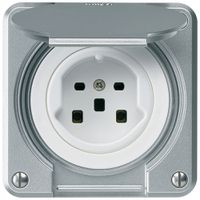 UP-Steckdose robusto Typ 25 aluminium