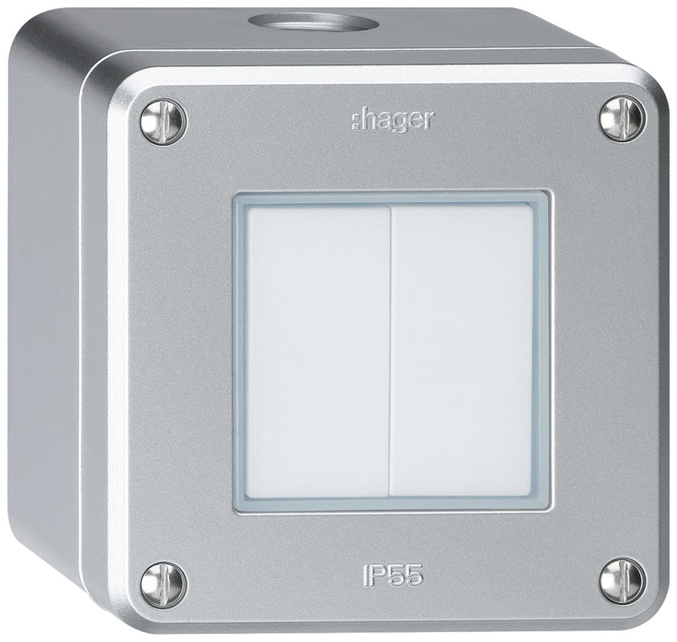 Interruttore AP robusto IP55 schema 3+3 alluminio