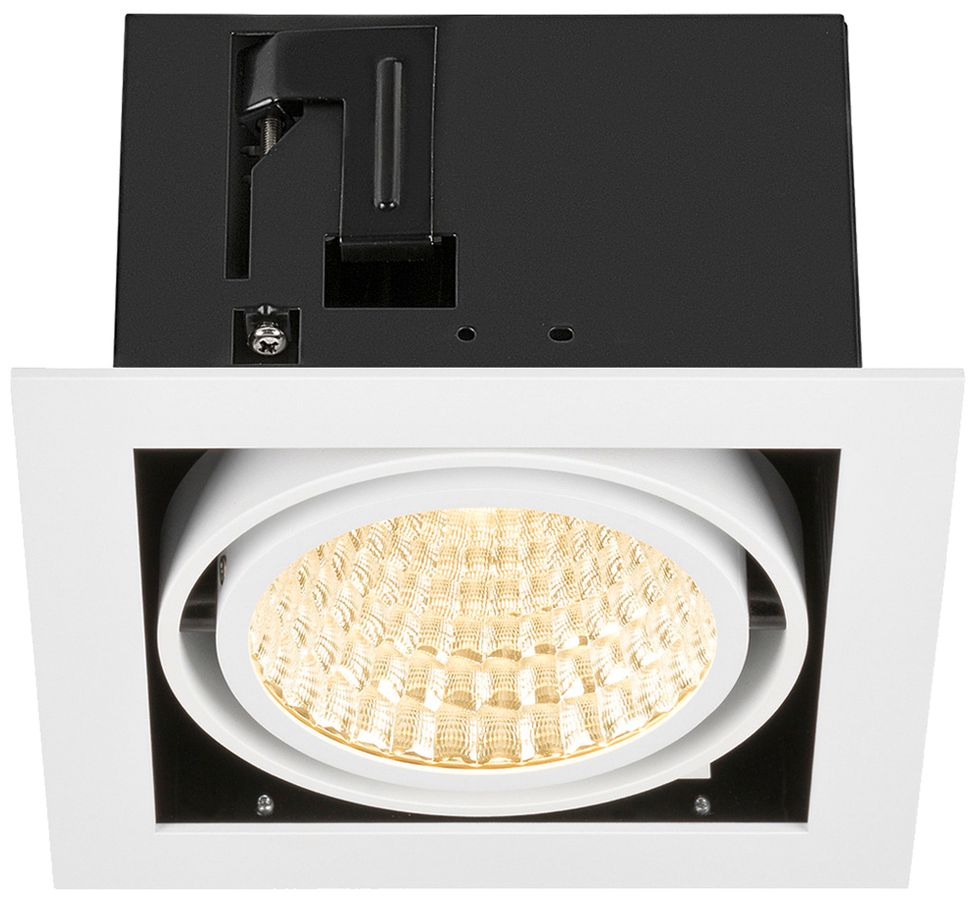 Downlight LED SLV KADUX 27W 3050lm 930 30° DALI 195×195mm blanc