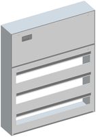 AP-Kleinverteiler Hager ABT 2 Zählerplätze 3-reihig 506×611mm