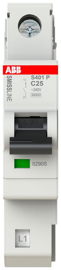 Disgiuntore SMISSLINE TP, 1L, C, 25A, 30kA