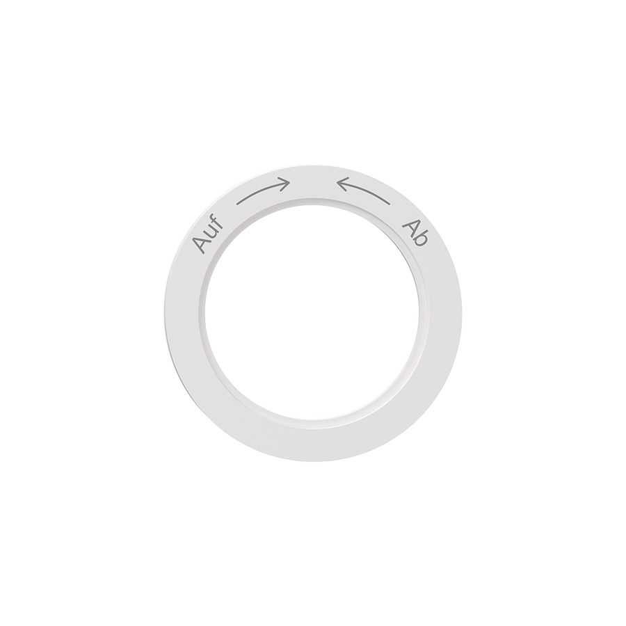 Kennscheibe NEVO, f.Drehschalter, Auf-> <-Ab, weiss