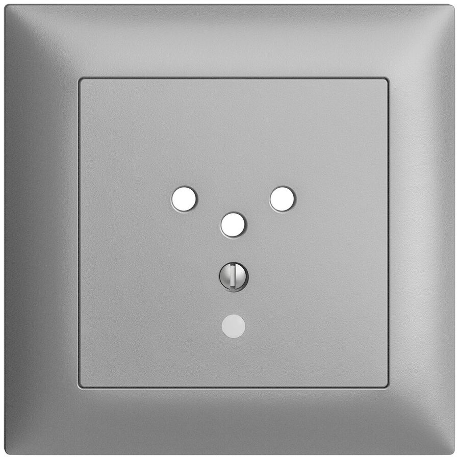 Kit frontale INC EDIZIOdue silver 88×88mm T12 con lente per presa