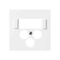 Placca frontale 3×coas+2×RJ45 kallysto multimedia R&M bianco